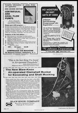 1957 Blow Knox Co. Pittsburgh PA Photo Air Operated Clamshell Bucket Print Ad