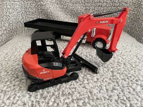 1/32 PETERBILT Flatbed KUBOTA TRUCK & KX080-4 EXCAVATOR 1/32 BY NEW RAY - Picture 11 of 24
