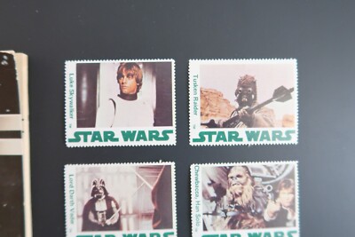 Star Wars Stamp Album 1977 with Unused Star Wars Stamps R2D2 Vader