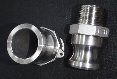 STAINLESS STEEL CAM LOCK ADAPTER 1'' MALE - 1'' NPT MALE NIPPLE CL24-100