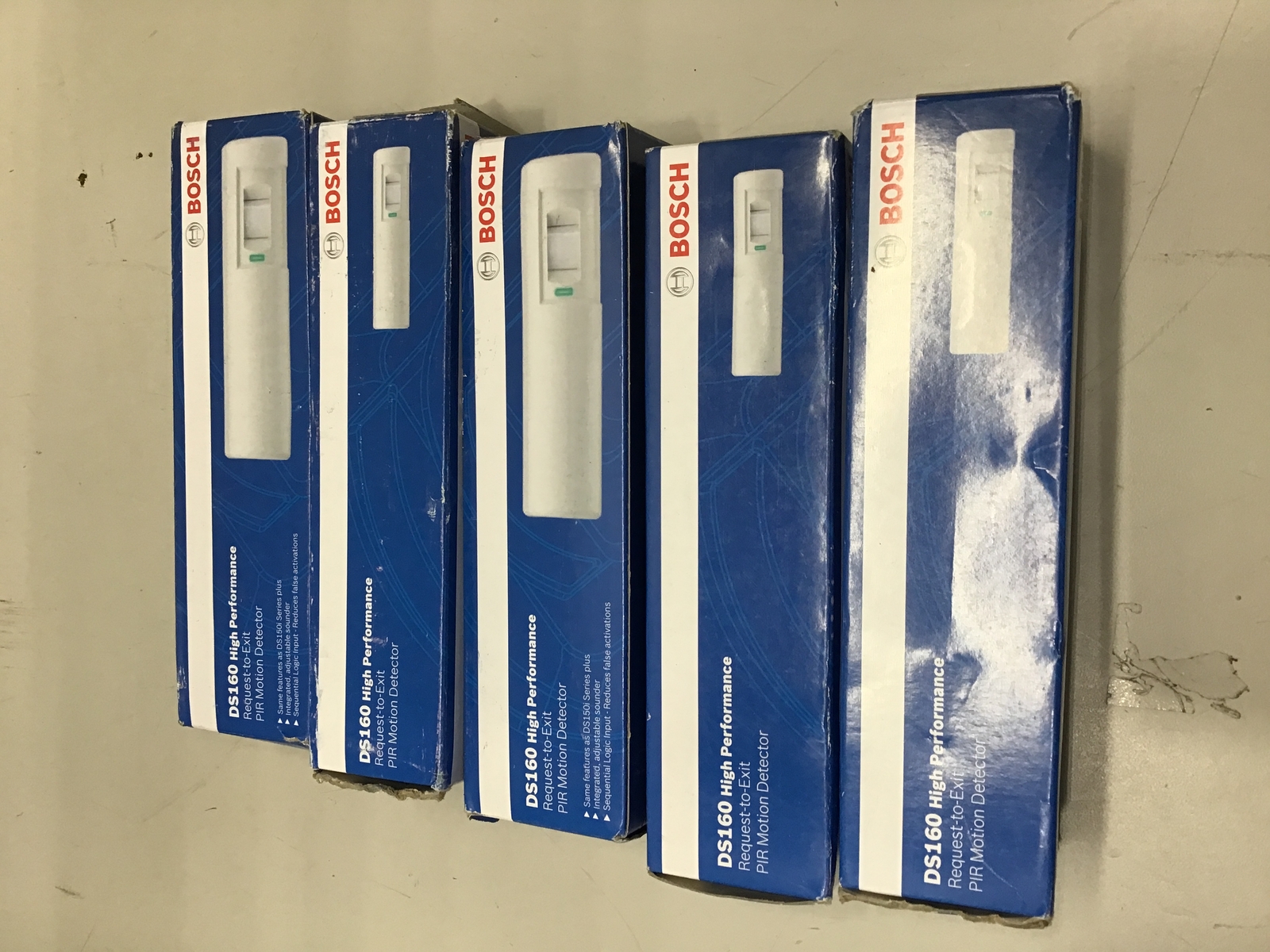 Lot of 5 Bosch High Performance White Request-To-Exit Door Detector DS160