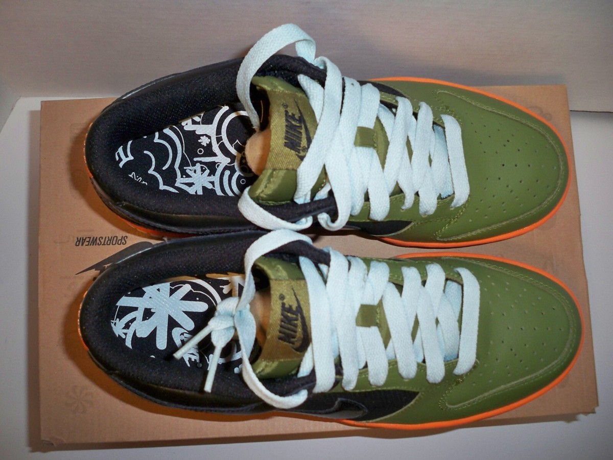 RARE Nike Dunk Low Mandarin Orange/Green 317813-301 Women's RARE Nike Dunk Low Mandarin Orange/Green 317813-301 Women's