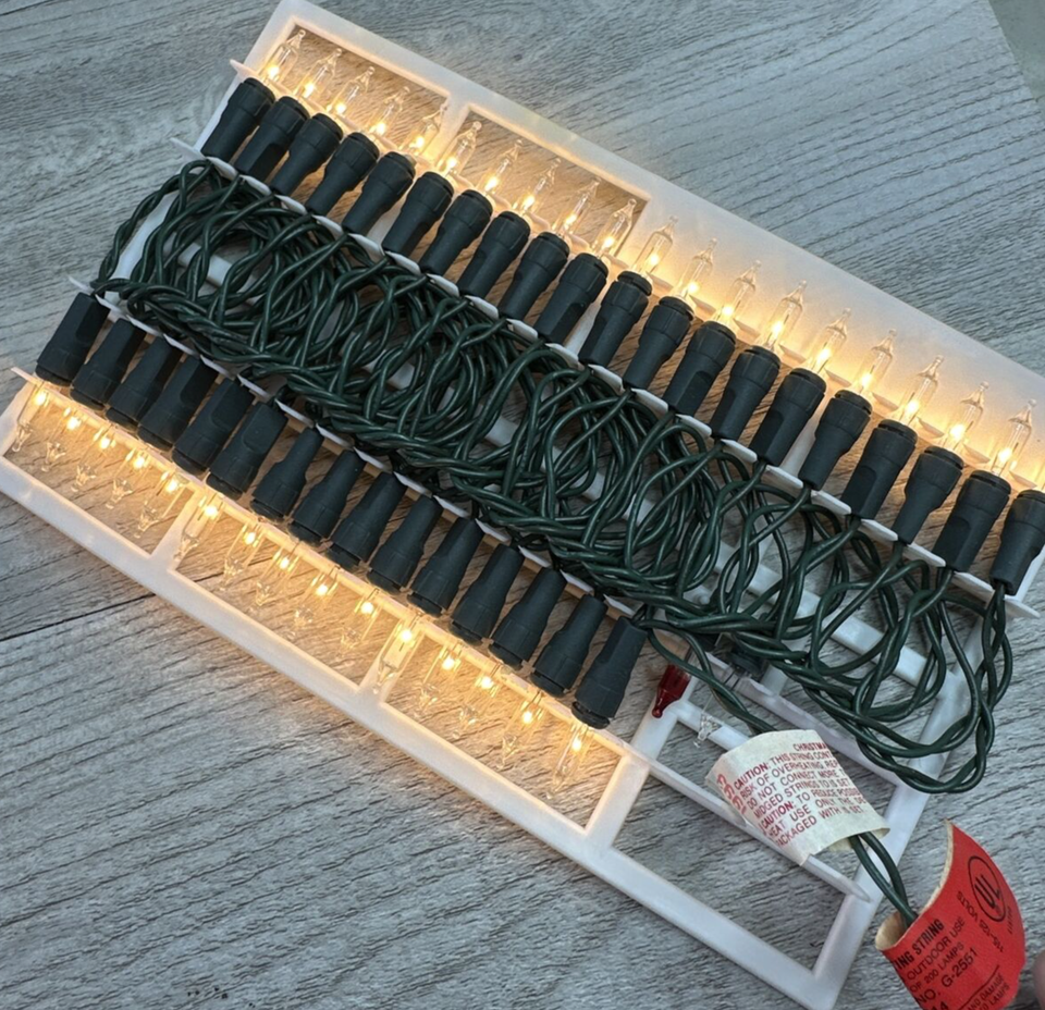 Vintage Ace Hardware Christmas Lights Indoor/Outdoor 70 Clear 96800