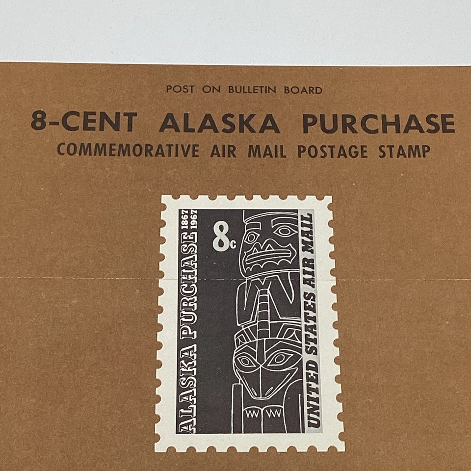 1967 8¢ Alaska Purchase Commemorative Air Mail Postage Stamp FDC Advertising - Image 2 of 4