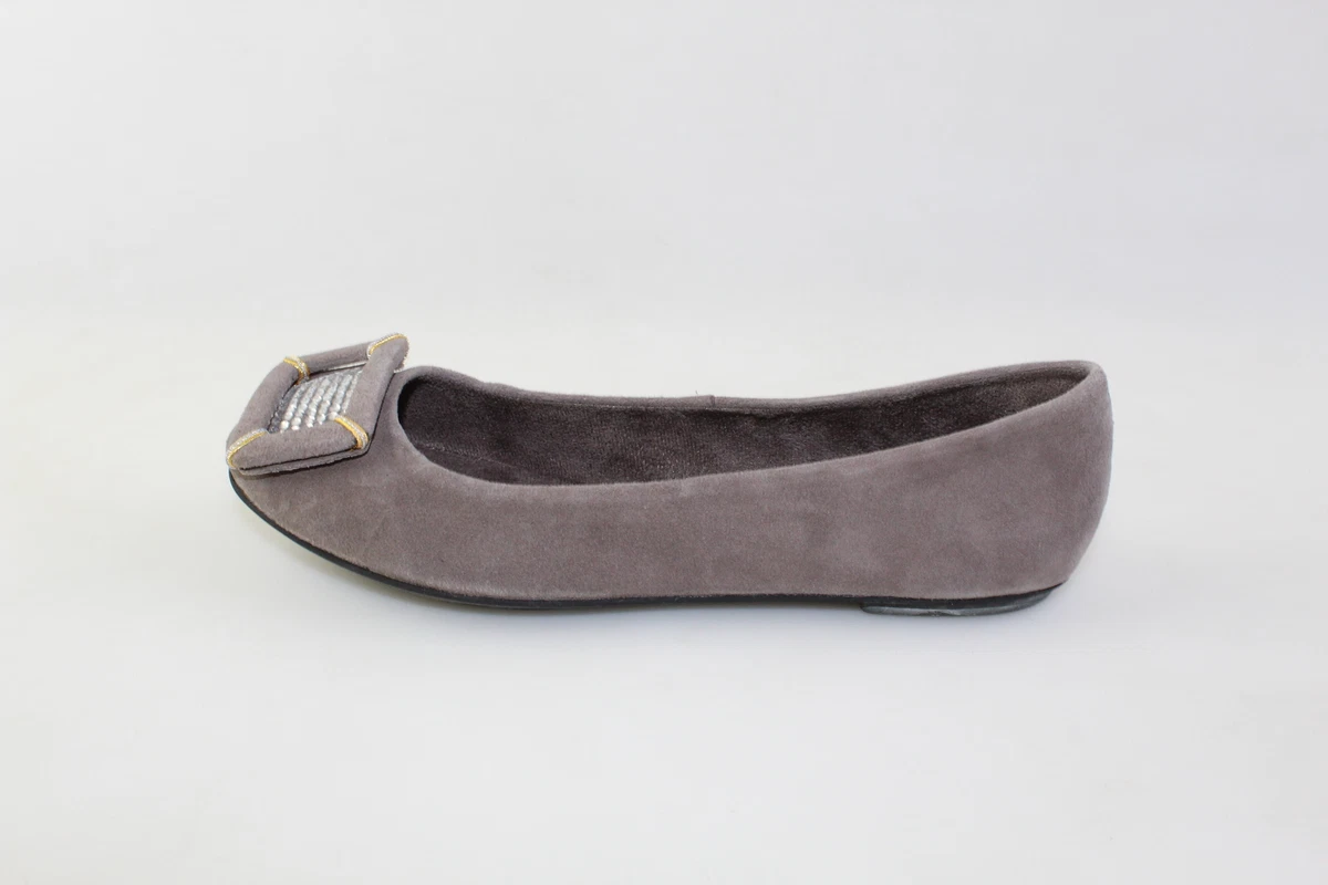 Grey suede store ballet pumps