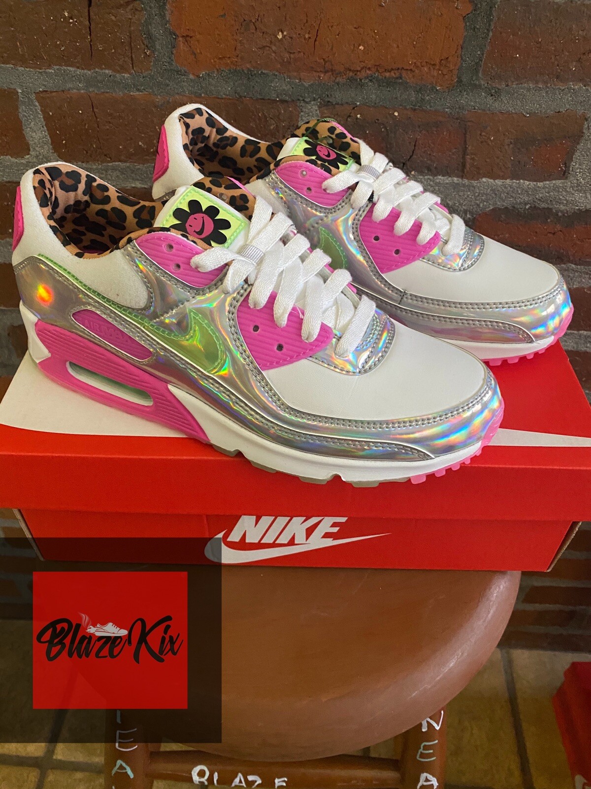 Nike Air Max 90 LX, Daisy Leopard Iridescent, Women's | eBay
