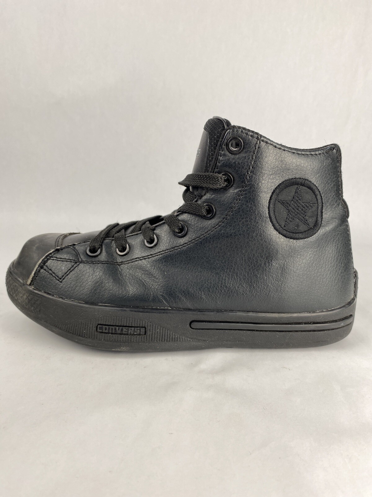 converse black leather mens