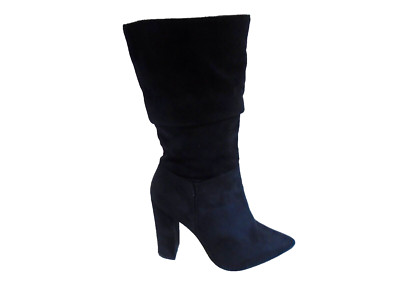 MARQUIIZ MARINEBLAU KUNSTWILDLEDER DAMEN HALBHOHE STIEFEL DAMEN UK 4   EUR 37
