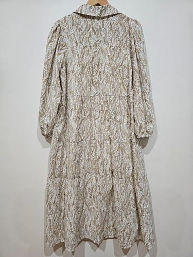 Made For A Goddess Dress Beige AUS 8 US4 Midi Sibel Print Resort Boho - Picture 5 of 8