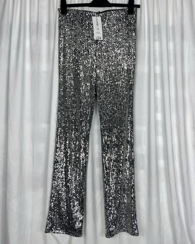 RRP-£24 NEW George Silver Sequin Pull On Trousers 8 | Party Formal Autumn Winter - Picture 8 of 24