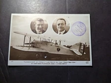 1928 Mint France Aviation PPC Postcard Nungesser and Coli Pilots Plane