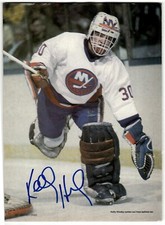 Kelly Hrudey Autographed 8x11 Full Size Magazine Photo New York Islanders