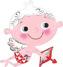 Large Cupid Strikes Back Foil Helium Balloon 40" Weights
