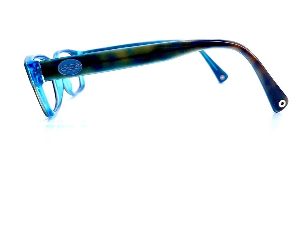Nuevas gafas rectangulares Coach Dark Tortoise Teal HC6040 Brooklyn 5116 50 16 135 Foto 3 de 4