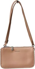 NAJ-OLEARI Borsa a Tracolla in Ecopelle, con Borchie e Zip, 14,5x24x2 cm