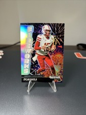 Dylan Raiola 2025 Panini Prizm Black #9 Fireworks Silver Prizm RC NIL Nebraska