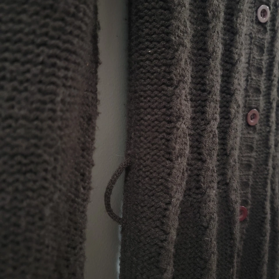 Y2K Bcbg Maxazria Long Duster Cardigan Small Brown Cable Fairy Grunge Granola - Image 4 of 4