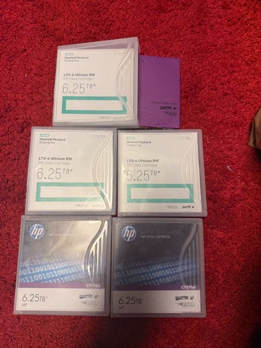PACK OF 5 - HP ENTERPRISE LTO-6 ULTRIUM RW MP DATA CARTRIDGES 6.25 TB C7976A