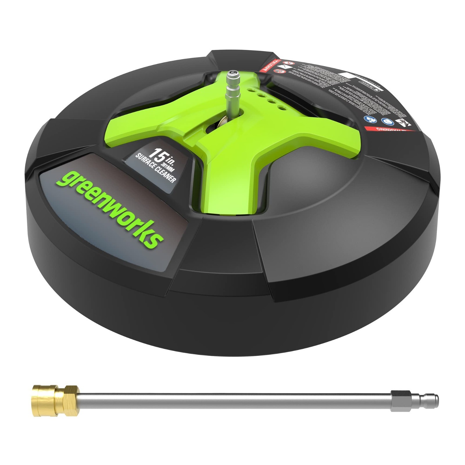 Greenworks 15 inch Rotating Surface Cleaner 3100 Psi + 12 in