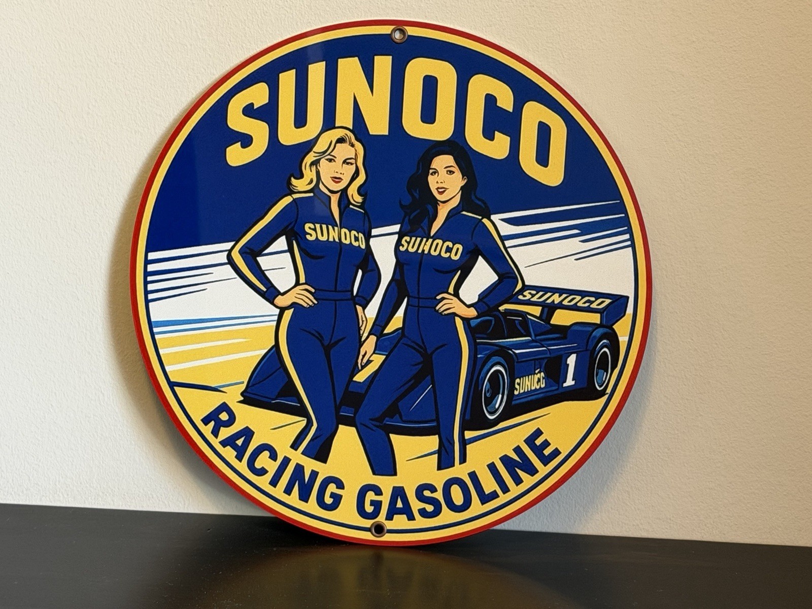 Sunoco Racing Gasoline Pinup Vintage Style Metal Sign Advertise In HI ...