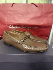 Prada shoes mens brown leather horse bit shoes loafers US 8 1045 MSRP