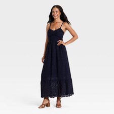 Women Cami Midi Sundress - Universal Thread Navy Blue XS