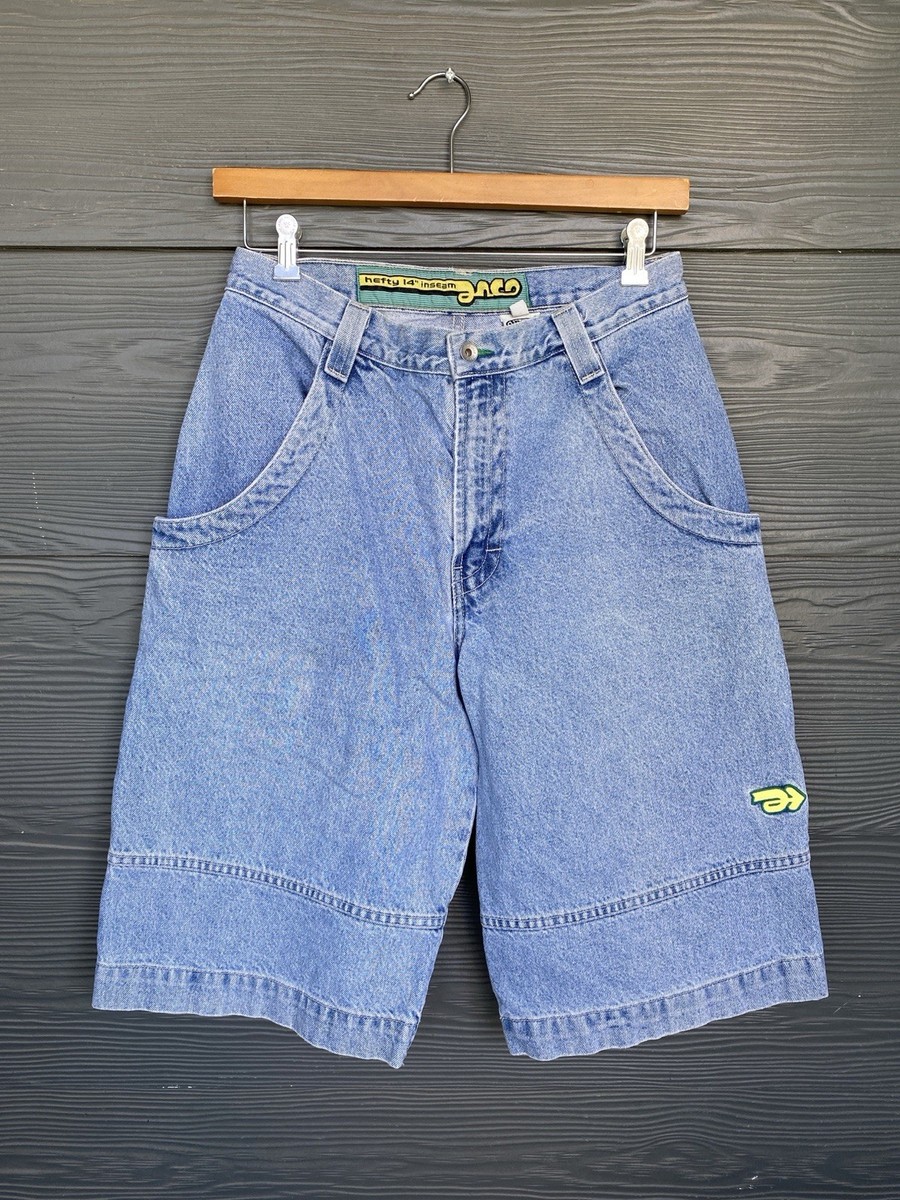 Vtg 90s Hefty JNCO Jorts 33 Waist Denim USA 14” Inseam Mens