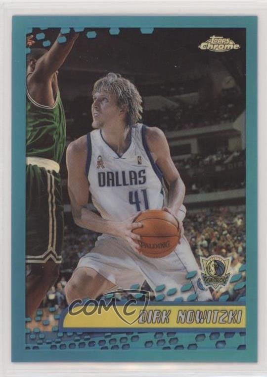 2001-02 Topps Chrome Refractor Dirk Nowitzki #49 HOF 5ir