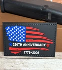 American Flag 250 Years Of Freedom PVC Patch -  Morale Tactical USA Flag Patch