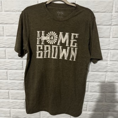 Texas True Threads  Home Grown  Graphic Tee Women s Medium Green Shirt Top