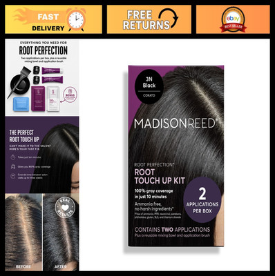 Root Touch-Up Kit - 3N Black Hair Color, 2 Applications for Quick Coverage