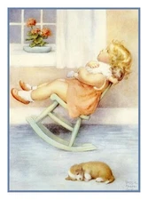 Bessie Pease Gutmann's Nursery Prayers Lullabies Counted Cross Stitch Pattern
