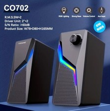gaming speakers RGB SURROUND SOUND 6W MULTIMEDIA 3D BASS