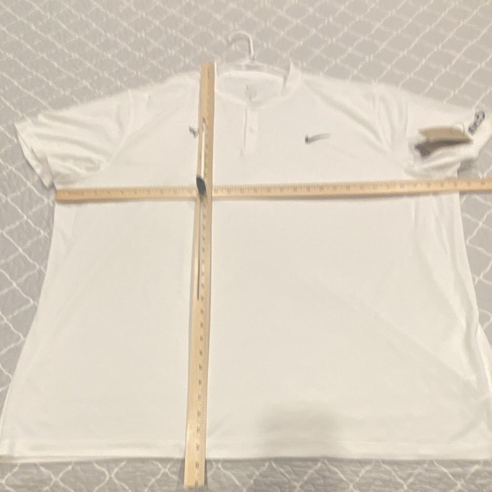 Nike Dri-FIT Men's Big & Tall 4XL White Short Sleeve Henley Polo DJ4167 ...