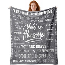 Men's Get Well Blanket - You Are Awesome 50" x 60" Soft Throw - Inspirational...