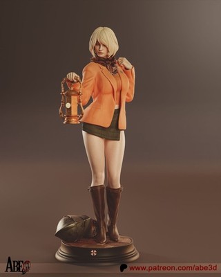 Ashley Graham, Resident Evil, Figur, sexy Pin-Up, 3D Druck, Statue, UNBEMALT