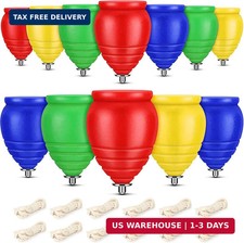 12 Sets Spinning Tops Trompo Classic Wood Carved Spinning Tops Sturdy Steel Poin