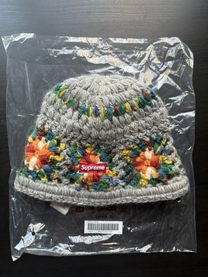 Supreme SS25 Crochet Beanie Grey Brand New Sealed | eBay