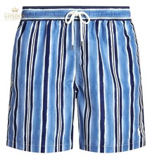 Image of Polo Ralph Lauren 14.5 cm Traveller Blue Stripe Swimming Trunk RRP £115