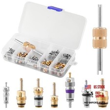 40PCS AC Valve Core Kit, Car Air Conditioner Valve Core, R12 R134A
