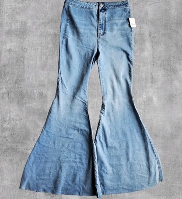 NWT Free People Just Float On Jeans Bell Bottom Flare Cowgirl Denim Womens 29x32