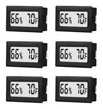 6 Pack Mini Small Digital Hygrometer Thermometer Indoor Temperature and Humidity