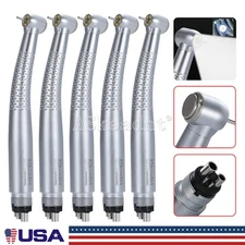 5 Pcs Dental Shadowless 5 LED Lights High Speed Handpiece 5 Spray 4 Hole Ceramic