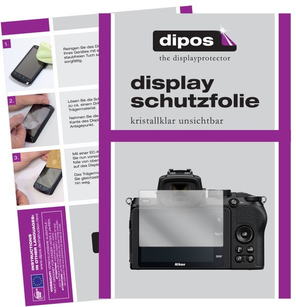 6X Schutzfolie Klar FüR Nikon Z50 Displayschutzfolie Folie Display Schutz Dipos-image