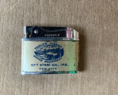 Vintage Firefly Art Steel Co., New York, Cigarette Lighter  - Japan - Used