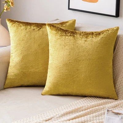 Kissenbezug 40x40 Samt Dekokissen Golden Luxuriös Kissenhülle Sofakissen Deko... - Bild 1 von 4