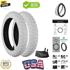 2 Sets 12"/14"/16"/18"/20" Bike Replacement Tires and Inner Tubes for MTB, BM...
