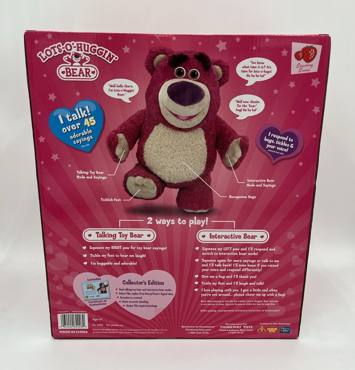 Toy Story Signature Collection Lots-O-Huggin' Bear Plush Scented