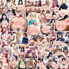 48pc Sexy Hentai Anime Waifu Girl Stickers Pack Women Bikini Decal laptops -47