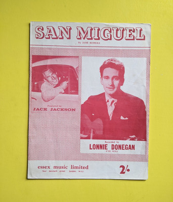 Lonnie Donegan San Miguel Jane Bowers Vintage Noten 1959 Skiffle
